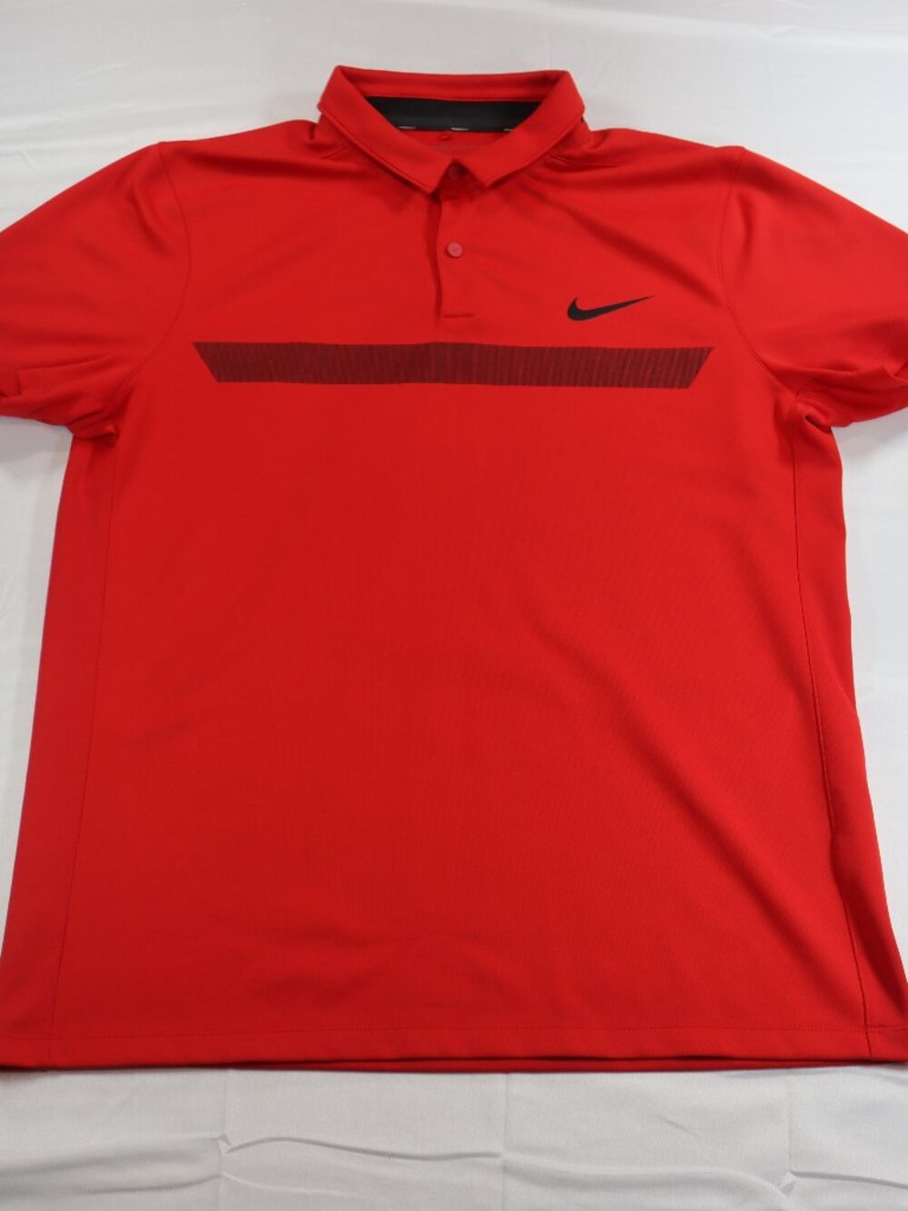 Nike Golf Dri-Fit Men’s Size Large Red Polo Shirt Breathable Performance